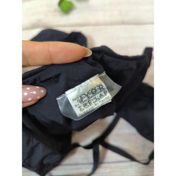 Women's JYORK the Label Dylan BLACK Pink One Piece DEEP V CUT Sz SMALL - Picture 4 of 5